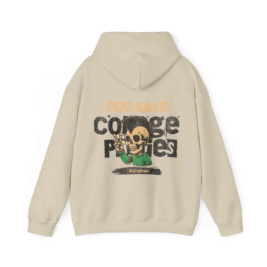 God Save College Parties Sand Hoodie